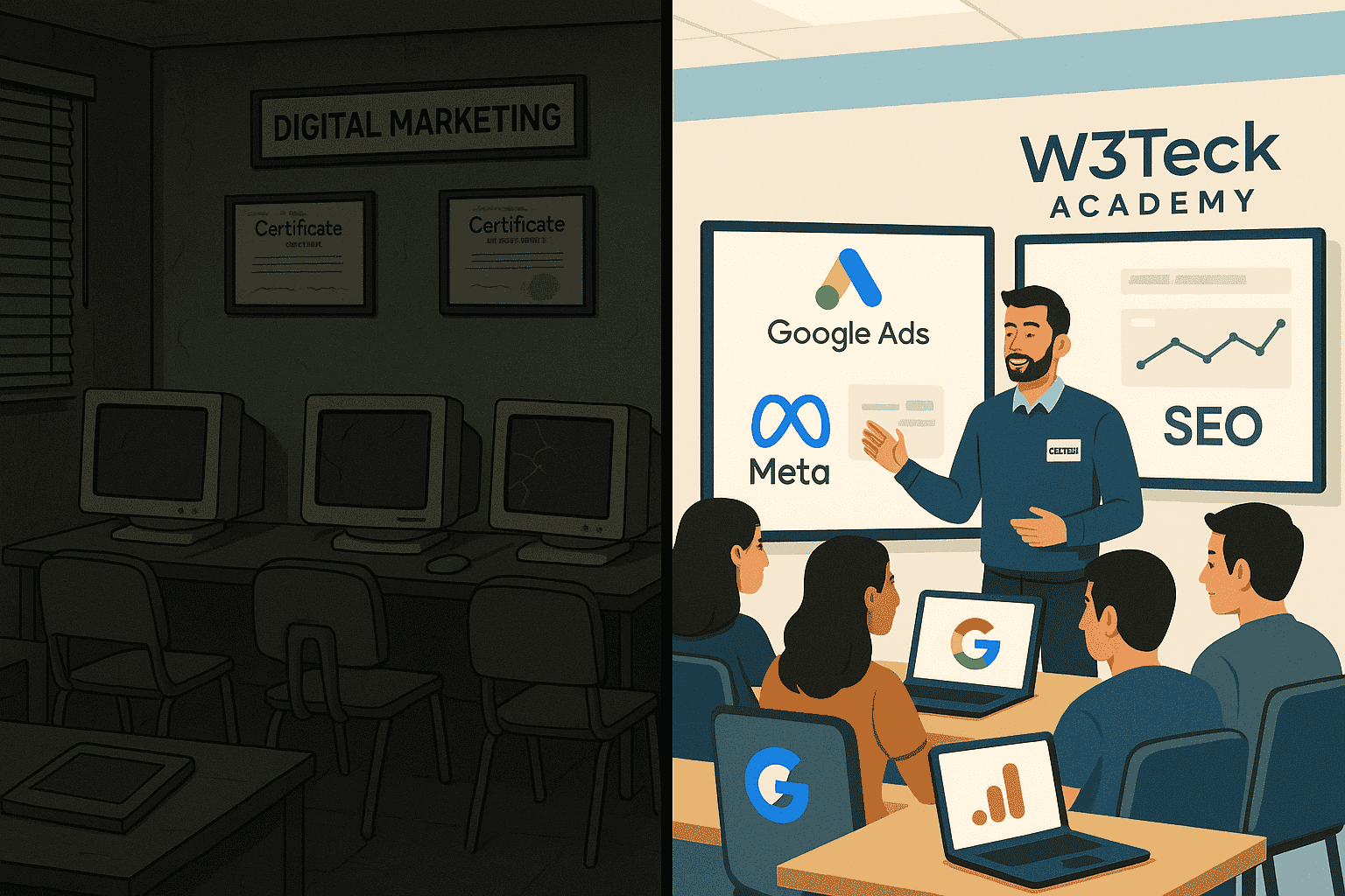 Real vs Fake Digital Marketing Institutes